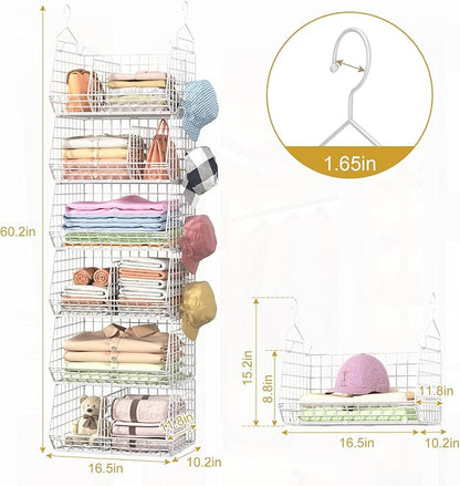 6 Tier Extra Large Hanging Closet Organizer, Closet Storage Hanging