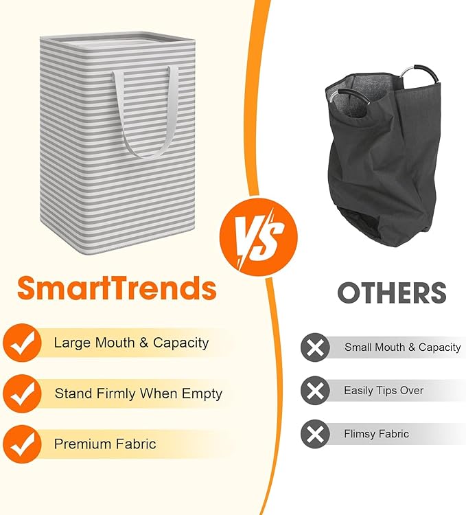 3 Pack Large Laundry Basket, Waterproof & Freestanding Laundry Hamper,