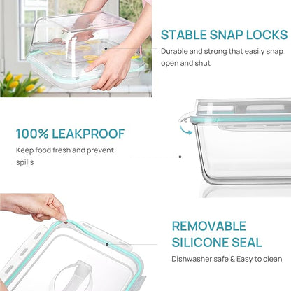 Vtopmart 6.5L/ 220oz/ 27.5cup Extra Large Glass Food Storage Containers