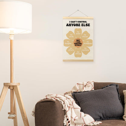 TLESKE Mental Health Classroom Poster Hanger Frame, Psychology Hanging Wall Art Room Decor for School Counselor Therapy Therapist Office, Things I Can Control Banner Print, Calming Room Decor, 12x16
