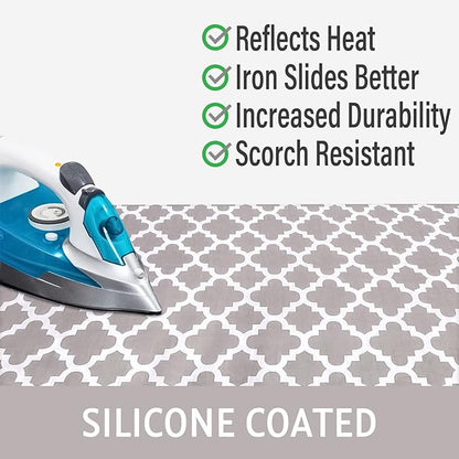 Ironing Board Cover and Pad, 18x49 Extra Wide Thick Iron Padding, Scorch &