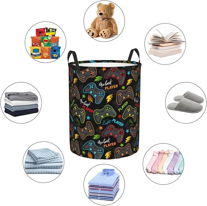 Gaming Joysticks Laundry Hamper Bag