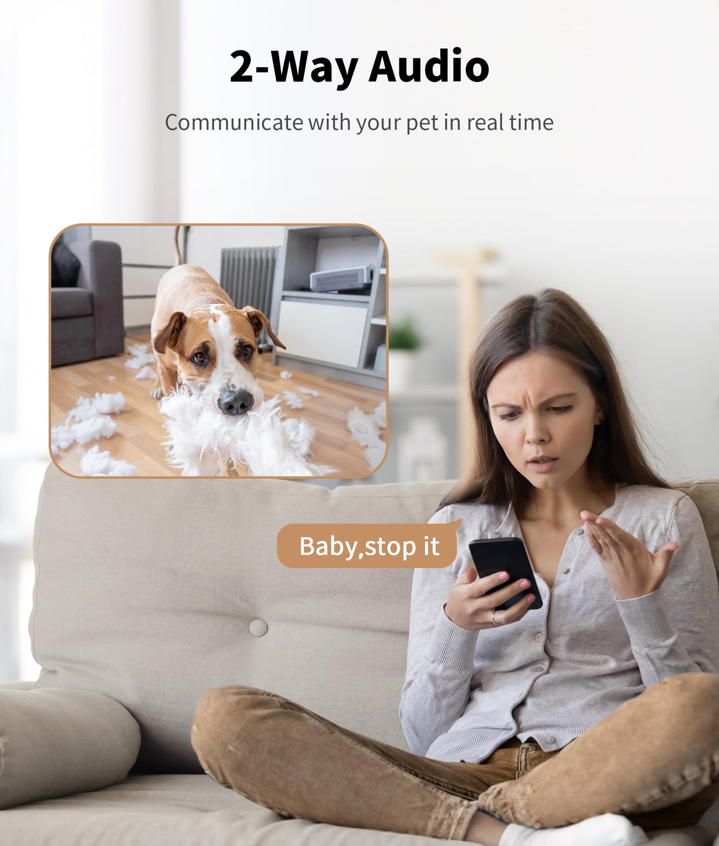 TKENPRO 2K Pet Camera Treat Dispenser, 360°View Dog Camera with Phone App, 5G&2.4G WiFi 2-Way Talk Pet Cam Indoor for Cats Remote Treat Tossing, Motion Alerts, Auto Tracking