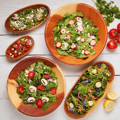 Rustic Wood Bowls for Serving Salads (Medium (11-12"))