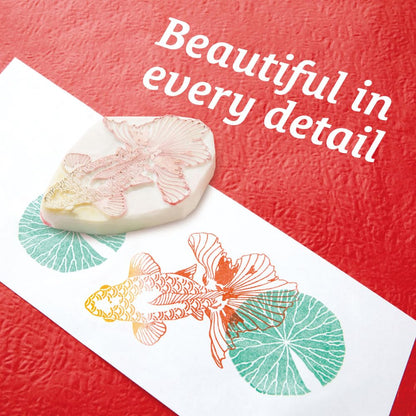 IROMOYO Stamp PAD, Traditional Japanese Ink Colour, Oil-Based Ink pad - OCHER Green