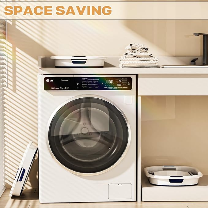 43L Collapsible Laundry Baskets plastic, Pop Up Laundry hamper/Storage Container