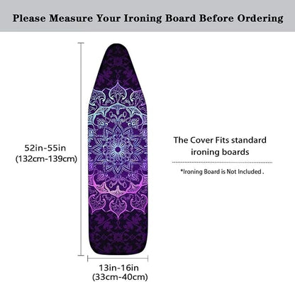 Home Ironing Board Cover, Boho Flower Heat Reflective Tie-Dye Ironing Board
