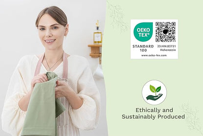 Organic Cotton Sage Flour Sack Kitchen Towels