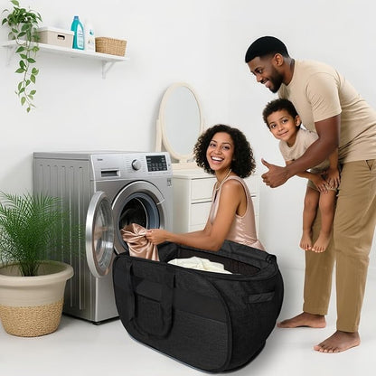 Upgraded 100L Extra Large Mesh Pop Up Laundry Hamper
