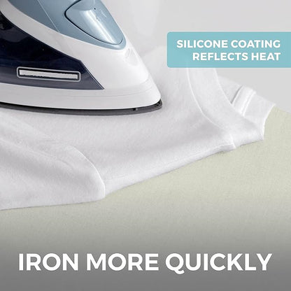 HOME GENIE Ironing Board Cover, Extra Thick Padding, Scorch Resistant Silicone