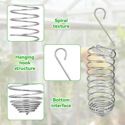 2pcs Millet Spray Holder for Parrots with Cleaning Brush, Stainless Steel Millet Holder Bird Food Feeder Basket for Pet Parakeet Cockatiel Conure Foraging Chew Accessories Supplies