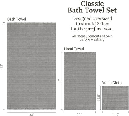 GILDEN TREE Waffle Towel Set Quick Dry Thin | 2 Bath Towels | 2 Hand Towels | 2