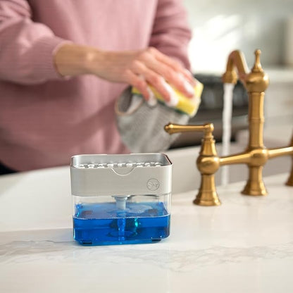 S&T INC. Dish Soap Dispenser and Sponge Holder