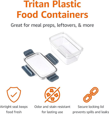 Amazon Basics Tritan Plastic Food Storage Containers