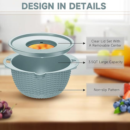4-1 Strainer Bowl with Lid Set