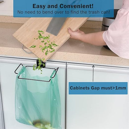 2 Pcs Large Stainless Steel Trash Bag Holder
