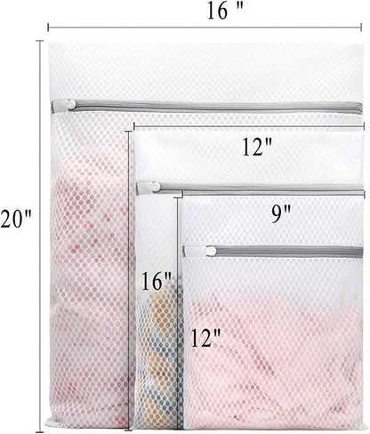 Muchfun 5Pcs Durable Honeycomb Mesh Laundry Bags