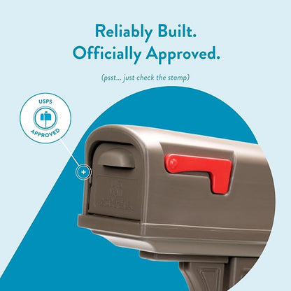 Architectural Mailboxes Classic Plastic Mailbox and Post Kit, GCL100MAM, Mocha