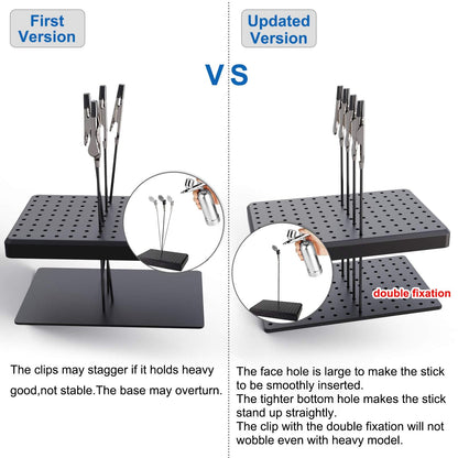 GJJC10B- 2PCS Model Painting Stand Base and 40pcs Alligator Clip Sticks for Airbrush Hobby Model Parts New
