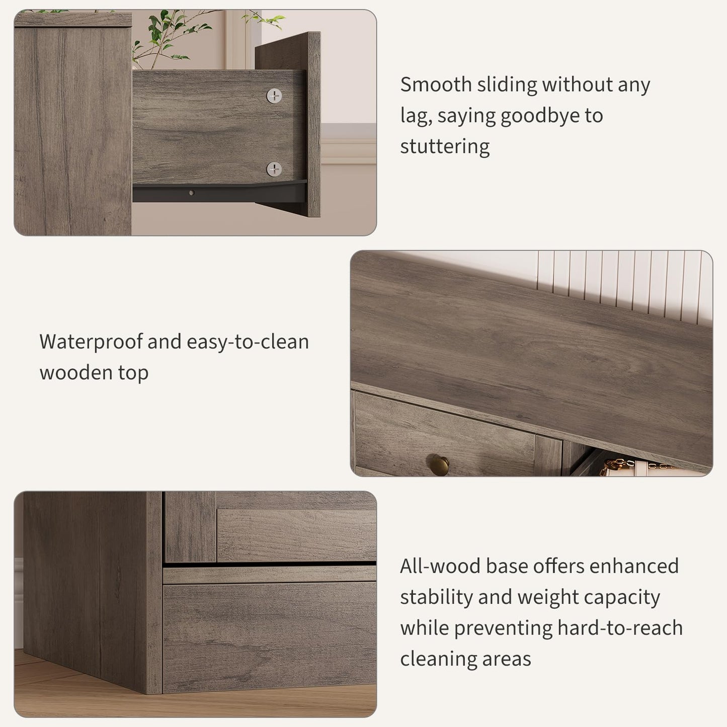 GarveeHome 12 Drawer Wooden Dressers for Bedroom, Wood TV Stand Dresser for 65 Inch TV, Modern Wood Chest of Drawers Clothes Storage Organizer for Living Room, Closet, Hallway, 61" L × 15.75" W