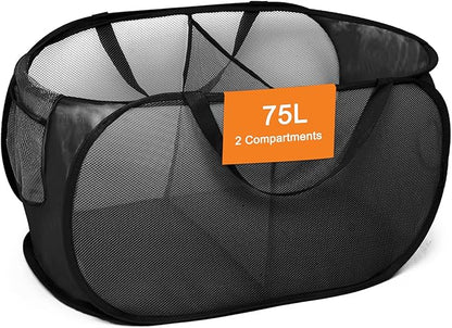 Foldable Laundry Baskets, Collapsible Mesh Laundry Hamper, Durable Pop Up