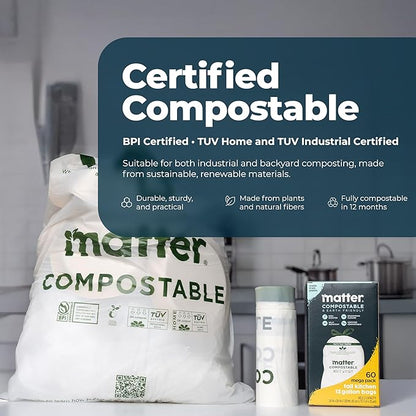Matter Compostable 13 Gallon Tall Kitchen Trash Bags