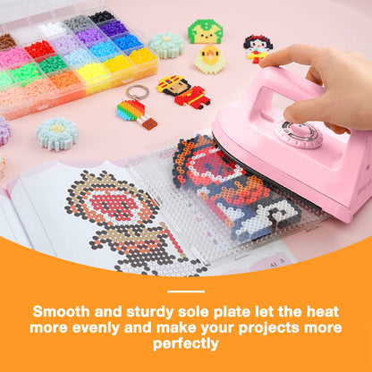 Mini Crafts Iron Handy Heat Press Machine Kit Portable with PVC Doormat for Heat Transfer, Charging Base Accessories for DIY T-Shirt Shoe Bag Vinyl Projects