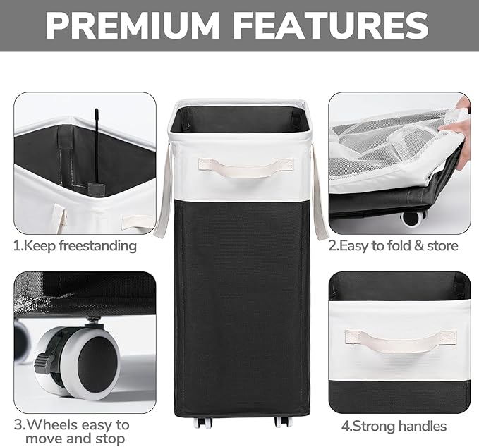 Goodpick Rolling Laundry Hamper