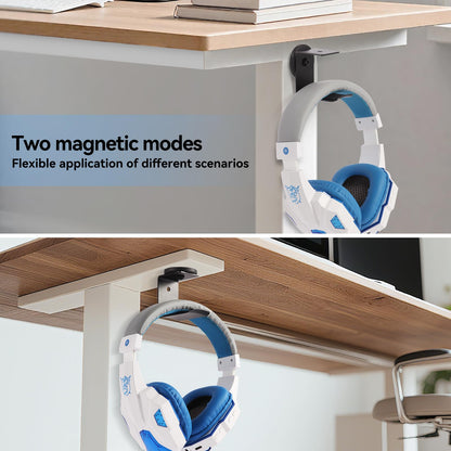 Bonsture Magnetic Headphone Holder, Headset Hooks, Aluminum Headphone Hanger for Desk & Table, Headphone Mount Stand with Rubber Pad, Compatible with All Gaming Headsets (Black)