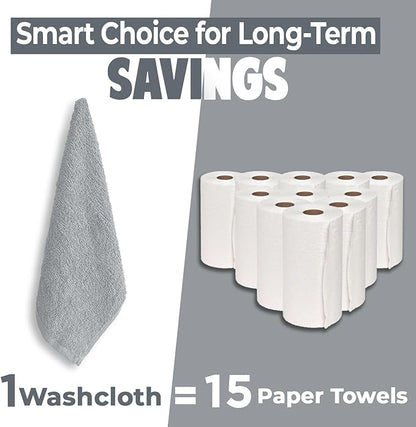 DAN RIVER 12 Pack Wash Cloths for Showering