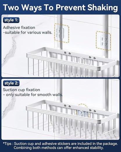 YASONIC Shower Caddy Hanging, Never Rust Shower Organizer Hanging, Aluminum