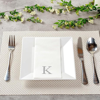 Luxenap 15.8 X 7.9 Inch Linen-Feel Guest Towels, 2000 Lettered Hand Towels