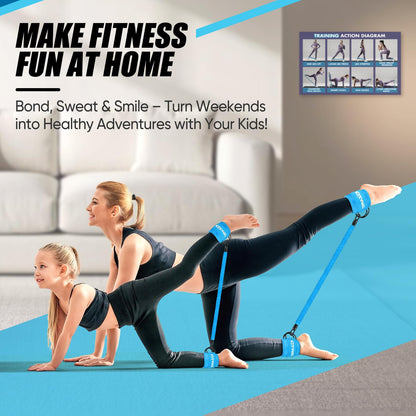 Ankle Resistance Bands with Cuffs, Ankle Weights Bands for Working Out, Women Leg and Glutes Workout Equipment, Exercise Bands for Kickbacks, Butt and Booty Trainer, Home Gym Fitness Equipment