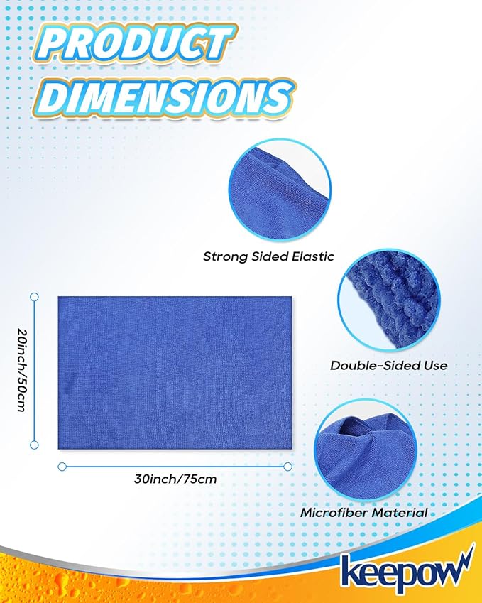 KEEPOW 6PCS Extra Large Microfiber Cleaning Cloth, Lint and Streak Free