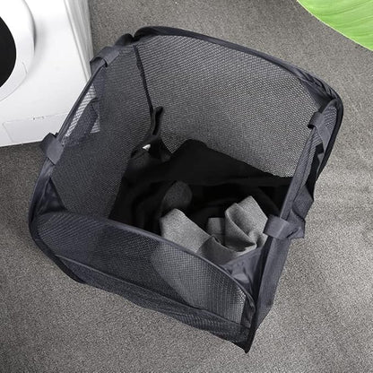 2 Pack Laundry Basket, Foldable Mesh Pop-up Laundry Hamper