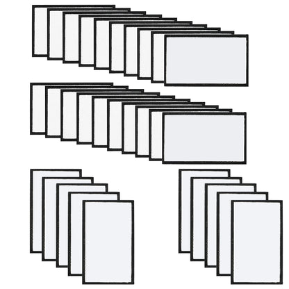 Woohome 30 PCS Rectangle Sublimation Blanks Iron-on Blank Patch Appliques Sticker for Hats Clothes Backpack Carpet Decorative Patches
