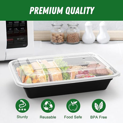 50 Pack 28 oz Meal Prep Containers Reusable