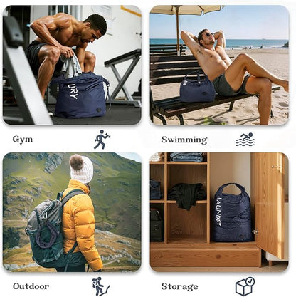 Travel Laundry Bag, Vacuum Compression Dirty Clothes Travel Bag, Waterproof