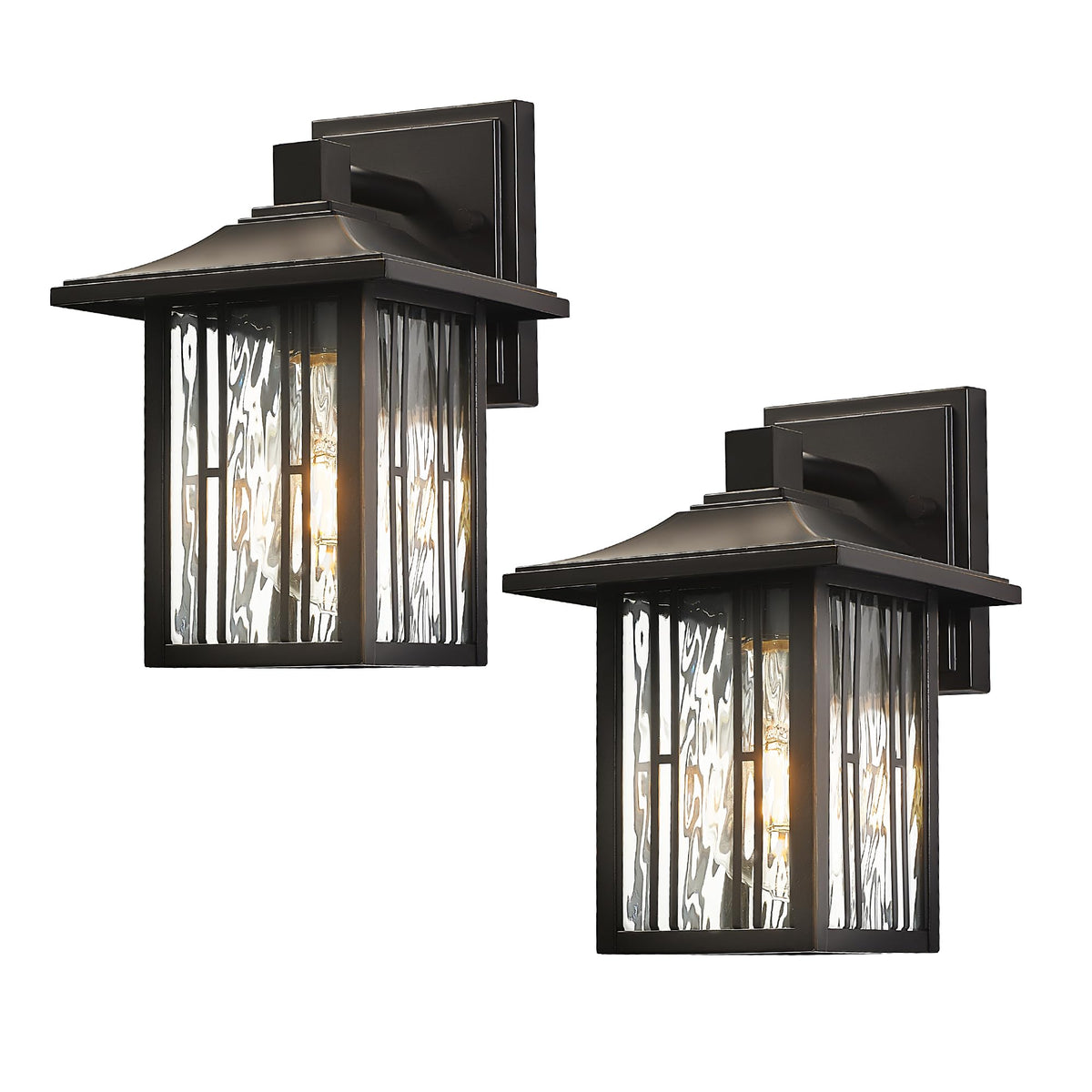 OUPAVOCS Outdoor Wall Lights, Waterproof Wall Lantern, 2-Pack, Oil Rubbed Bronze, Metal, Model OWL