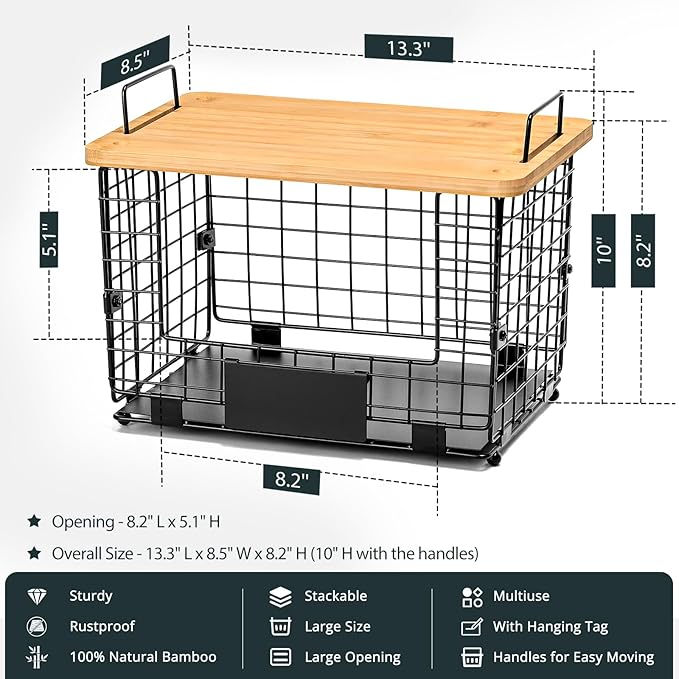 1 Pack Stackable Storage Trash Bag Baskets