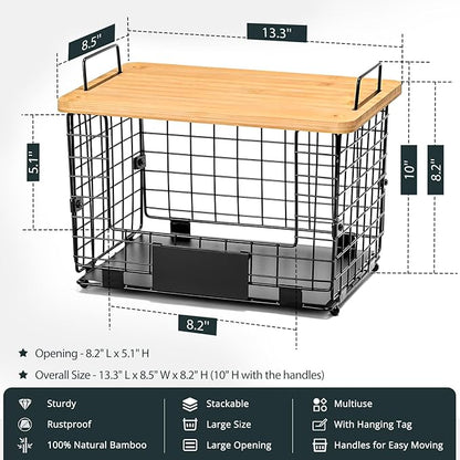 1 Pack Stackable Storage Trash Bag Baskets