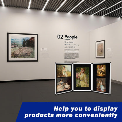 3 Panel Trade Show Presentation Board,Poster Board with Storage Bag Large Tabletop Display Board Folding Art Panel Display for School,Vendor Events,Science Fair Exhibitions (B)