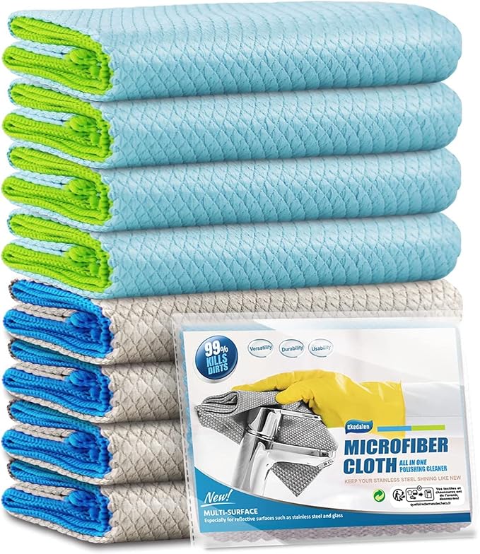 Microfiber Cleaning Cloth Lint Free Glass Cleaner Window Polishing Streak Free