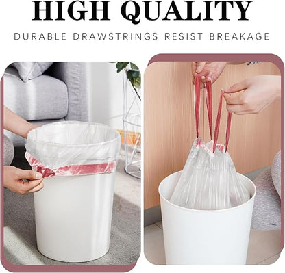 8 Gallon White Drawstring Trash Bags