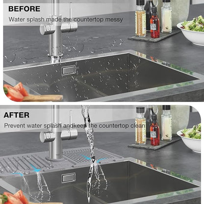 Faucet Mat for Kitchen Sink – Adjustable Silicone Sink Splash Guard