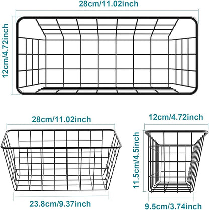 MaraFansie Over the Cabinet Door Organizer Wall Wire Baskets Hanging Kitchen