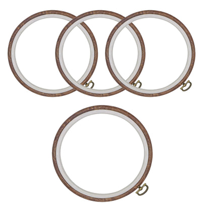 4 Pcs 6 Inch Embroidery Hoop, Round Cross Stitch Hoop Rings Durable Embroidery Hoops for DIY Art Craft Sewing Projects, Decorative Embroidery Hoop Frame Kits for Handmade Ornaments & Home Display