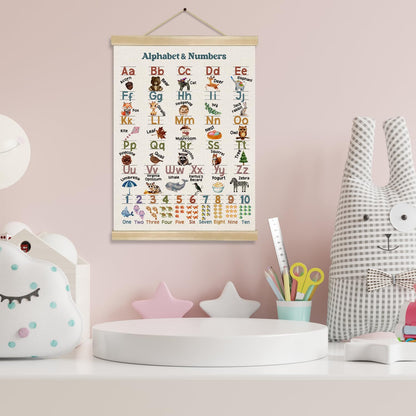 You found a duck Numbers 1 to 100 Educational Wall Art Poster,14x18.5 Inch Numbers Chart Canvas Print Poster,Modern Educational Posters for Nursery Playroom,Kids Room Decor (1, Beige)