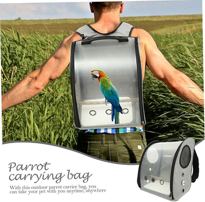 Portable Parrot Carrier Backpack Bird Perch Breathable Outdoor Bird Carrier for and Comfort