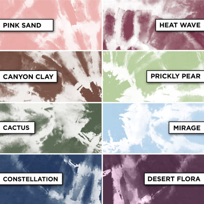 Tulip One-Step Tie-Dye Kit Desert Set, Easy for Beginner Skill Levels, 8 Easy Squeeze, Pre-Filled Bottles, Nature Inspired Wilderness Colors